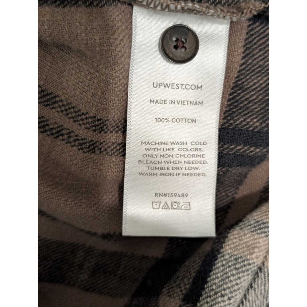 Women's UpWest Plaid Mini Dress XS Brown & Black - Picture 7 of 7